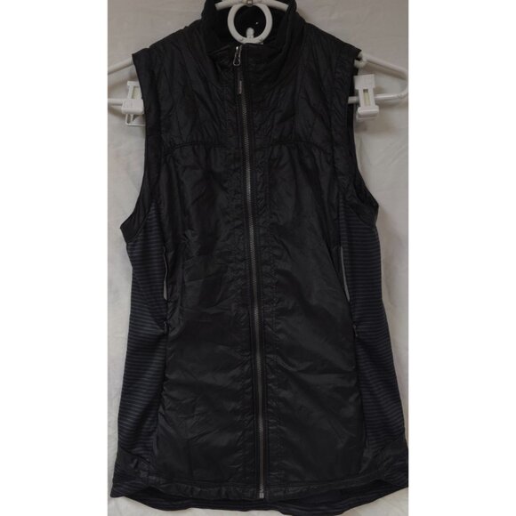 Mondetta Womens Small Black Full Zip Soft Puffer Asymmetrical Zip Pockets Vest - Picture 1 of 13